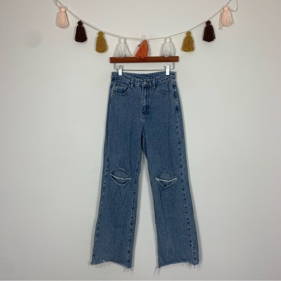 Cider High Rise Wide Leg Jeans Size Small - Picture 1 of 8